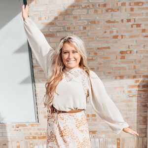 Crochet knit sweater